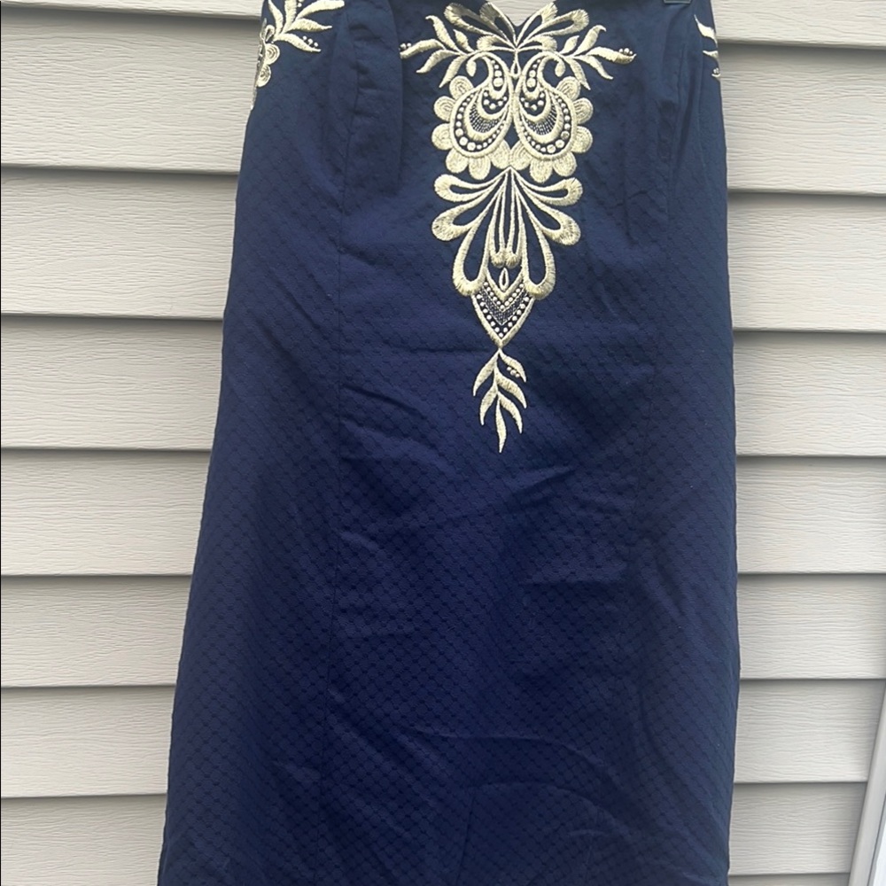 Lilly Pulitzer Strapless dress with gold detail